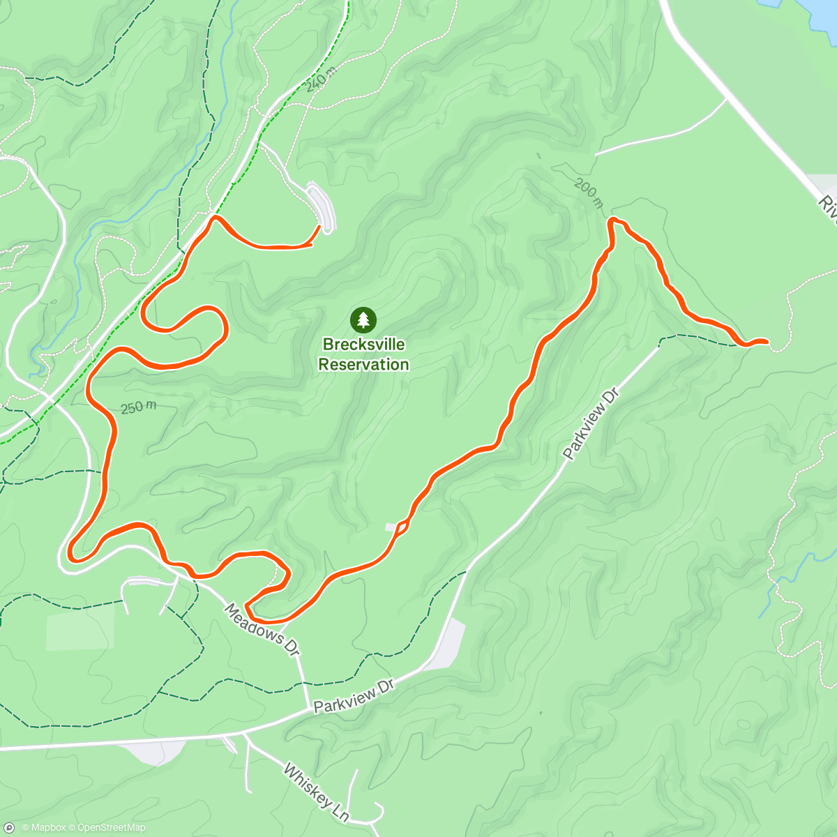 Map of the activity, Morning Hike