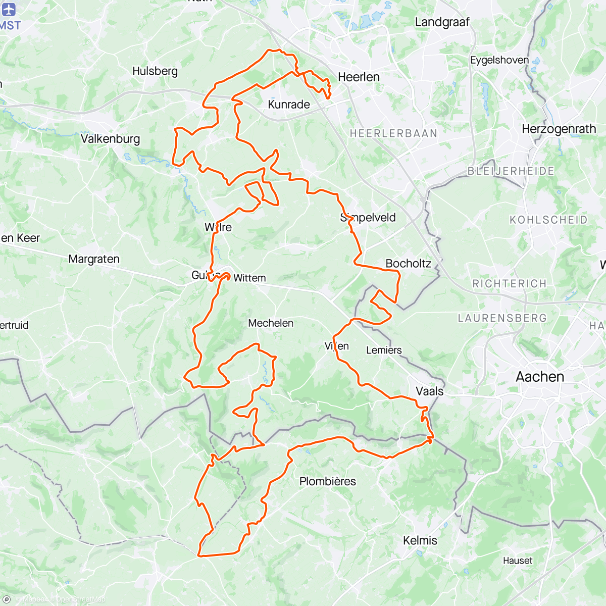 Map of the activity, Limburgs Mooiste 2024
