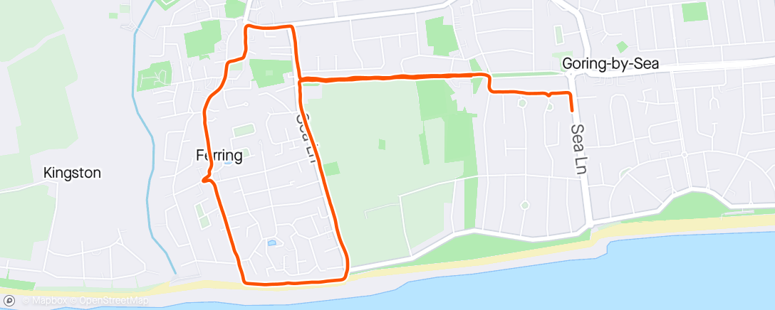Map of the activity, Garmin coach-easy run