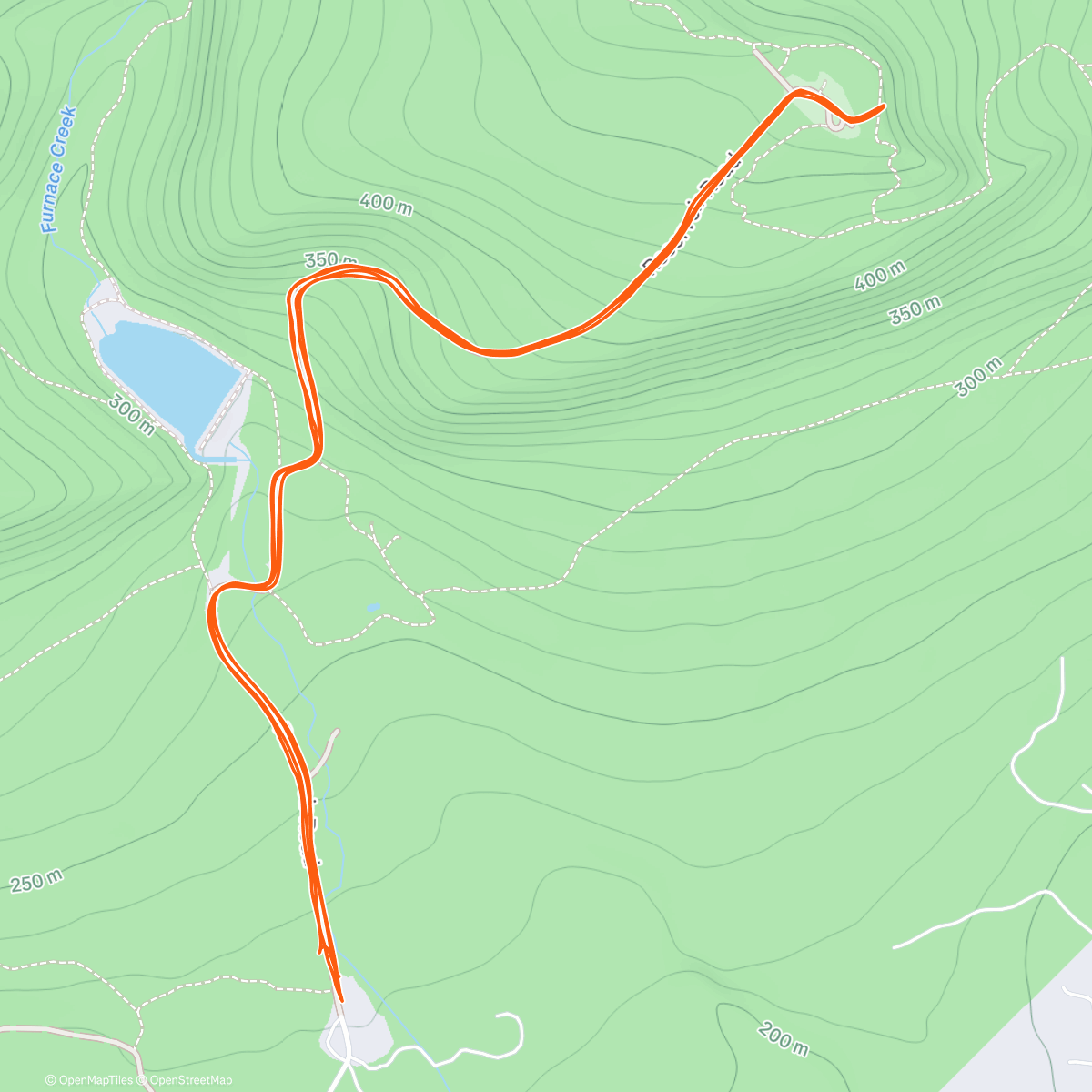 Map of the activity, Wednesday morning hike