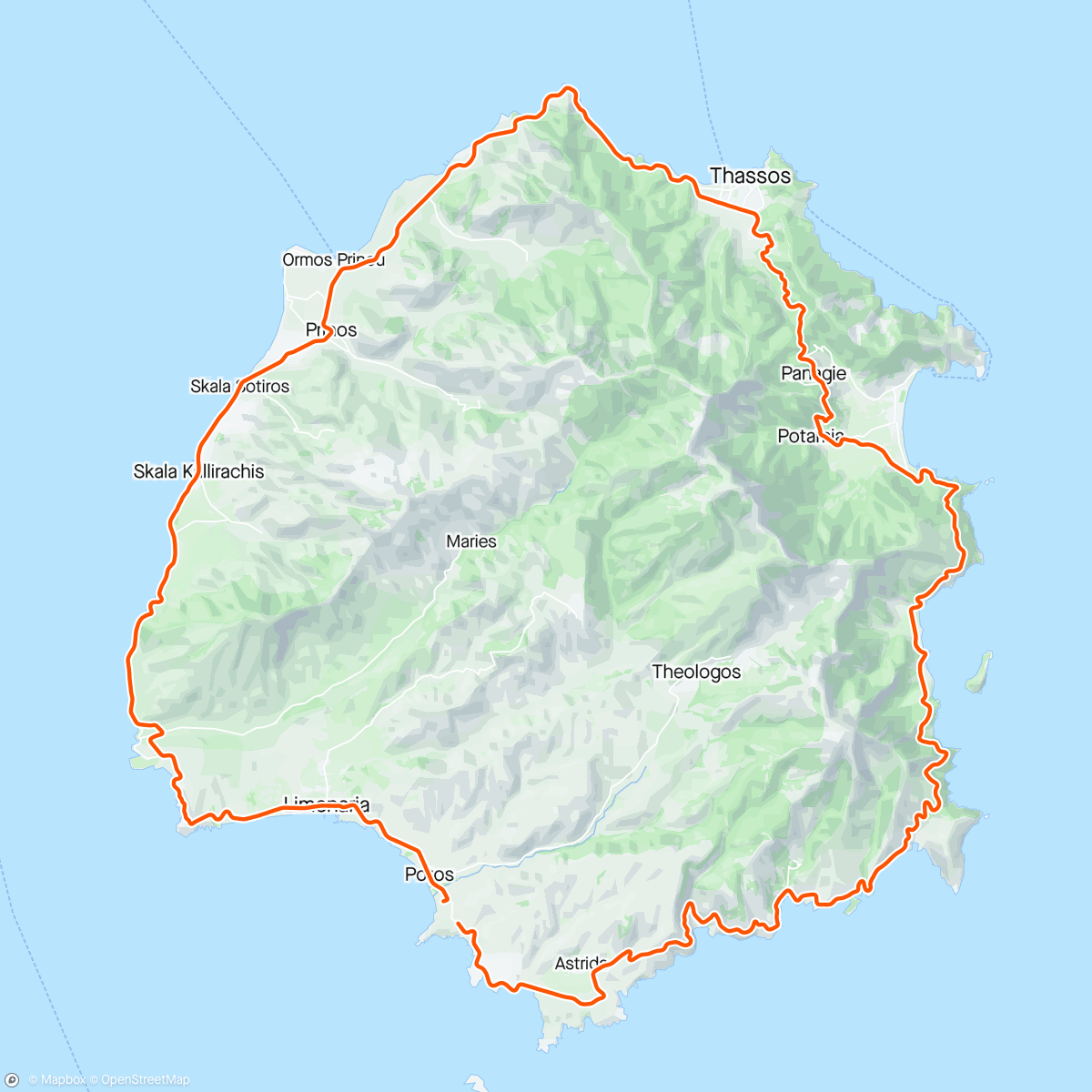 Map of the activity, Thassos 24