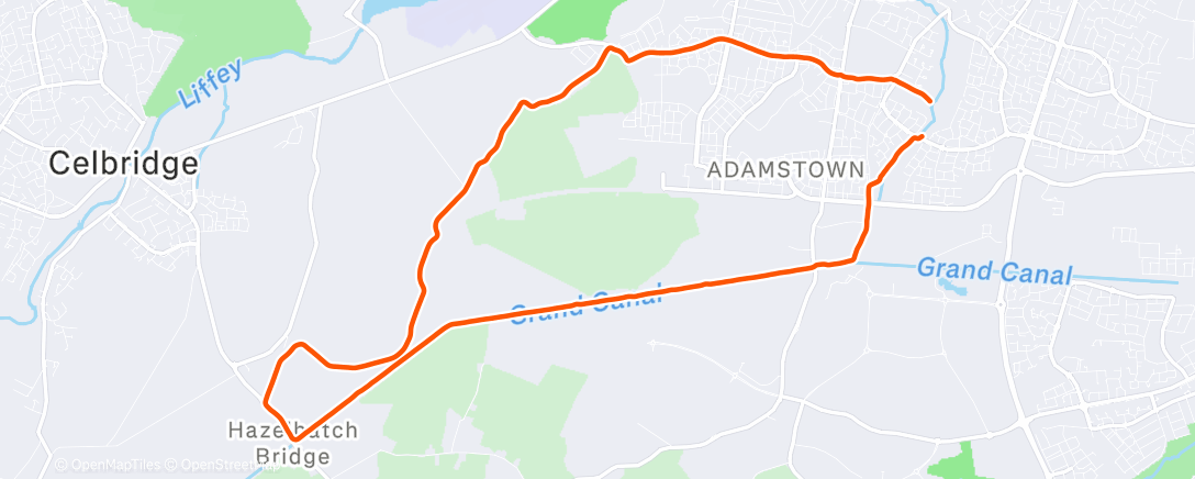 Map of the activity, Morning Run