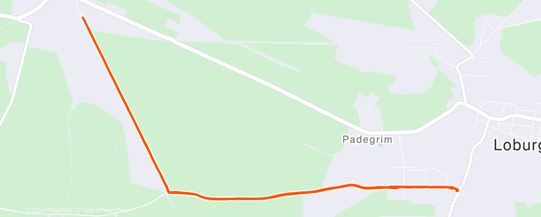 Map of the activity, Lauf am Mittag