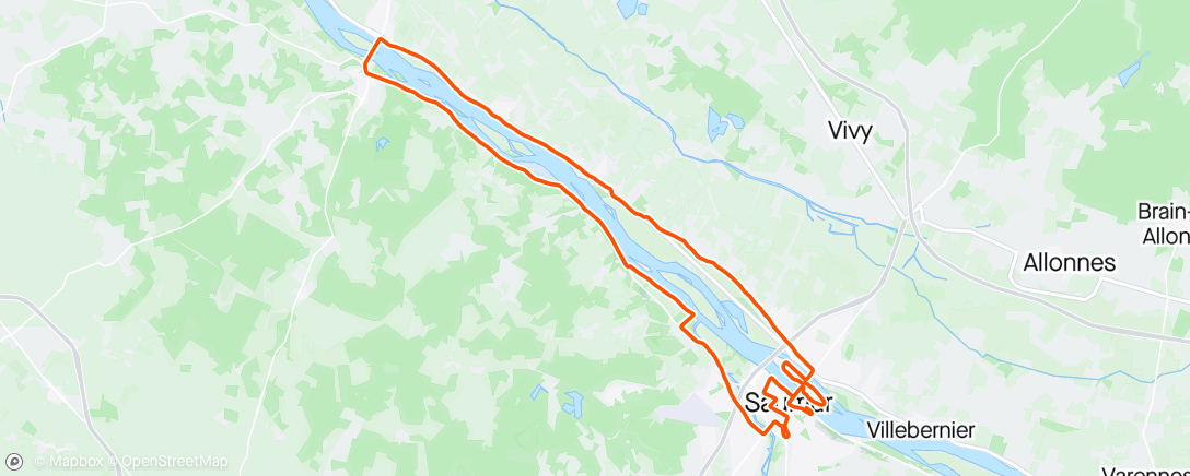 アクティビティ「Marathon saumur avec sandrine et Jo」の地図
