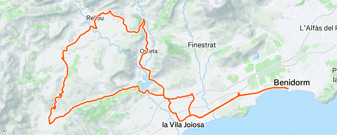 Mapa de la actividad (Bicicleta a la hora del almuerzo)