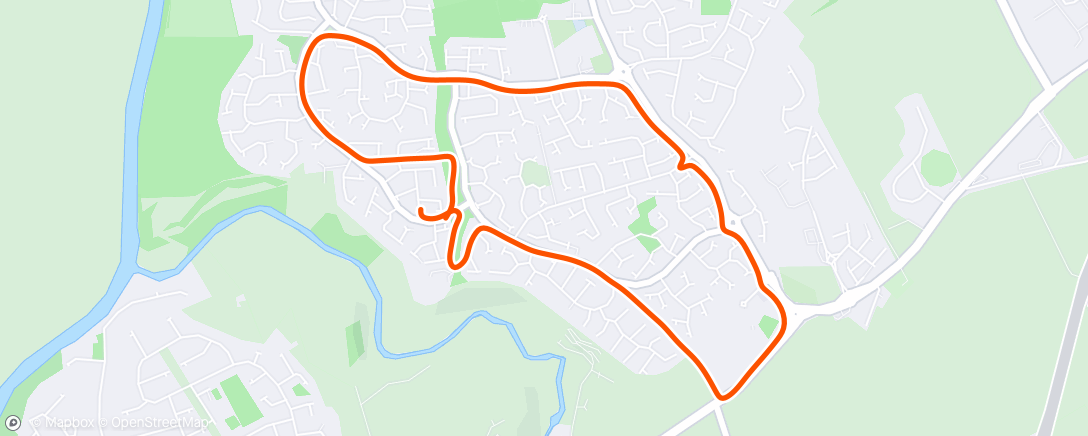 Map of the activity, Afternoon Run