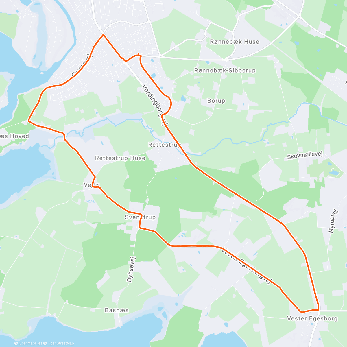 Map of the activity, Lunch Run