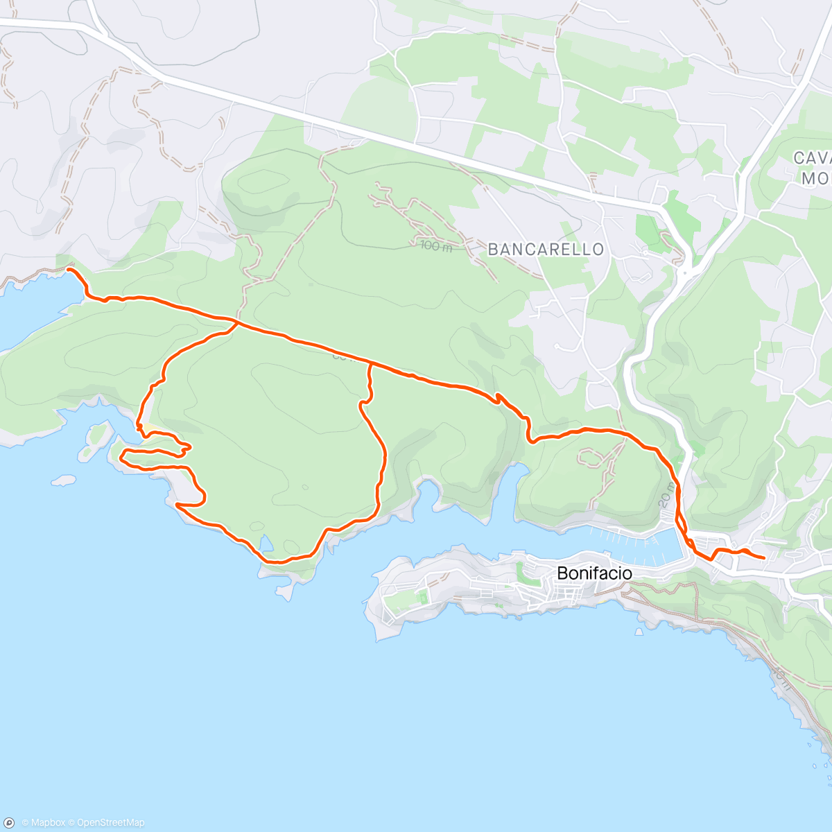 Map of the activity, HIKING - Bonifacio, Sentier des plages