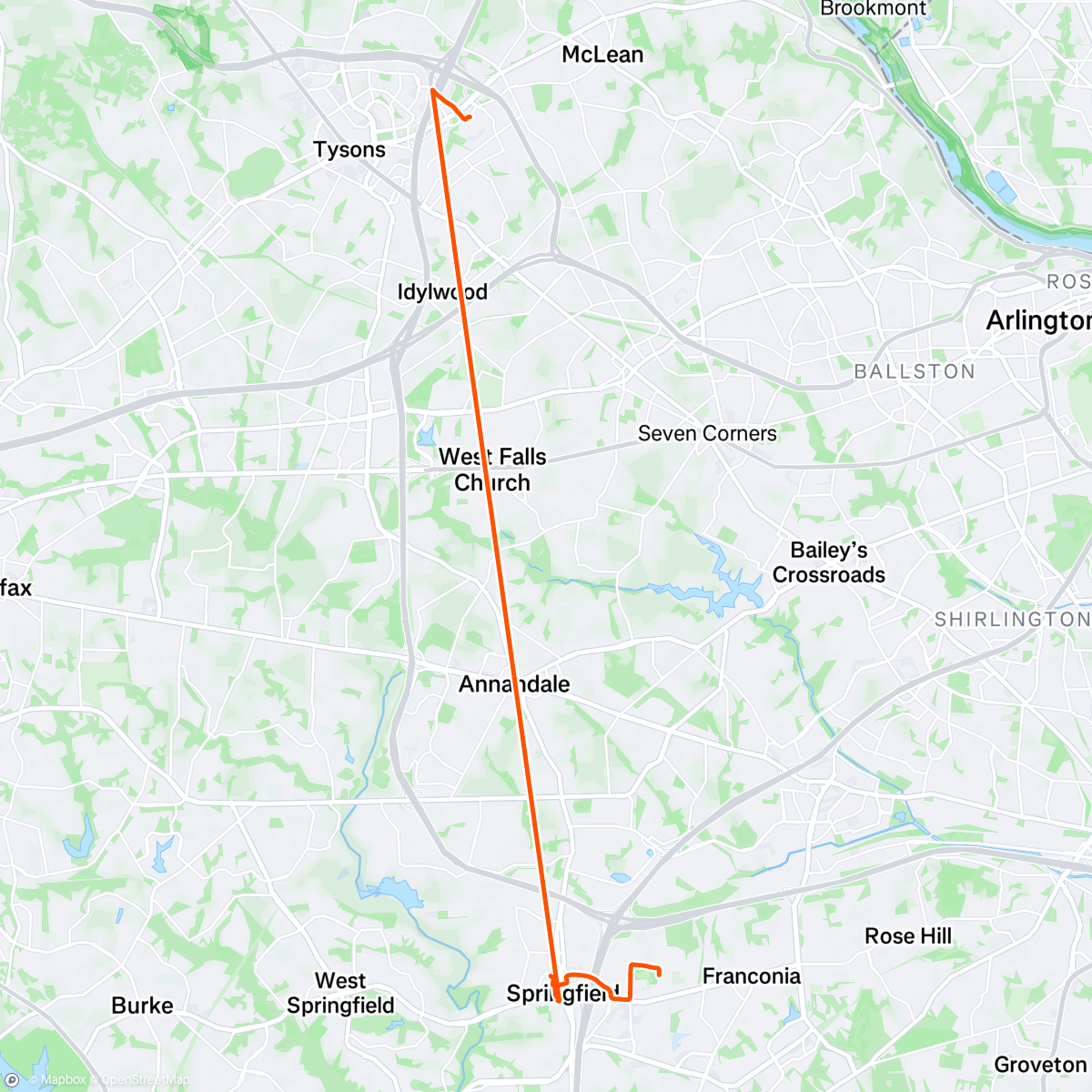 Map of the activity, New commute