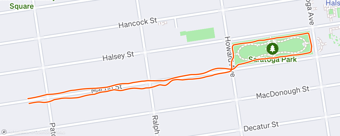 Map of the activity, Easy Breezy Evening 5K