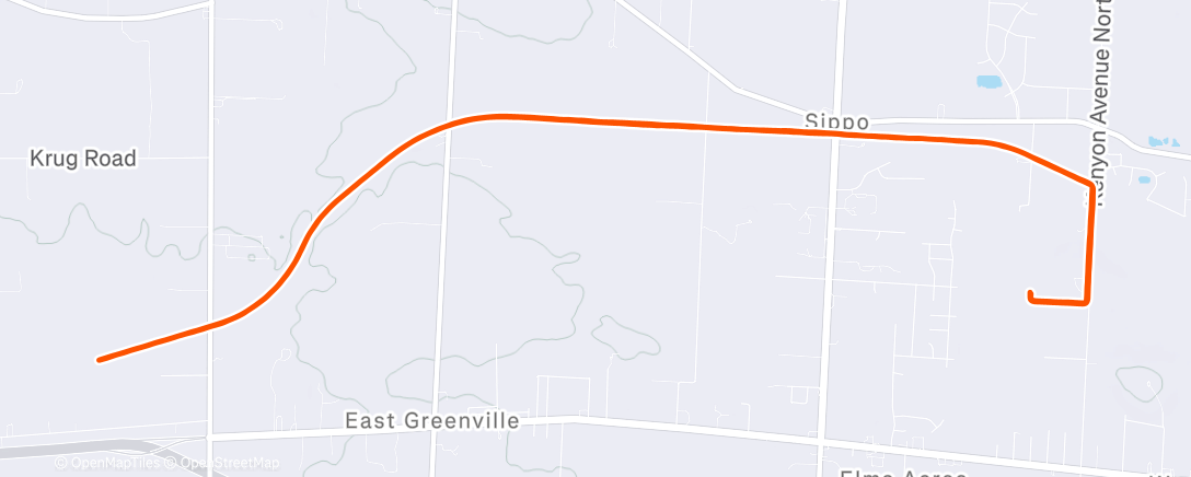 Map of the activity, Morning Run