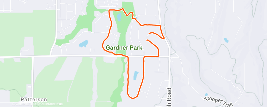 Mapa da atividade, Afternoon Run