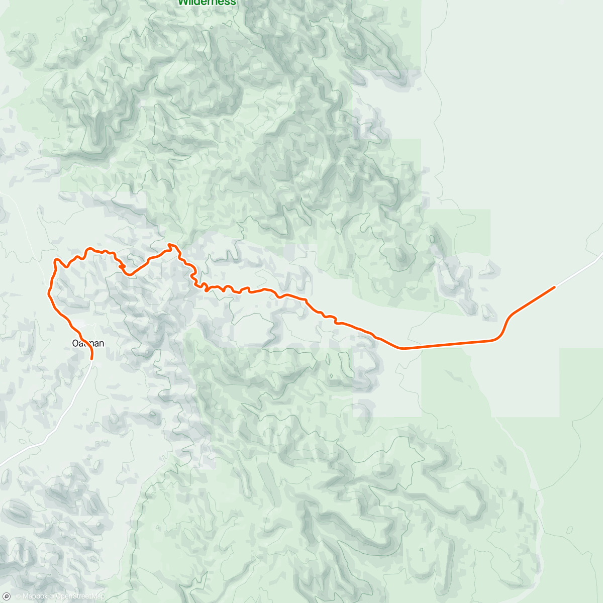 Map of the activity, ROUVY - Oatman | Route 66 | Arizona | USA