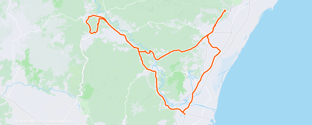 Map of the activity, Bicicleta por la mañana