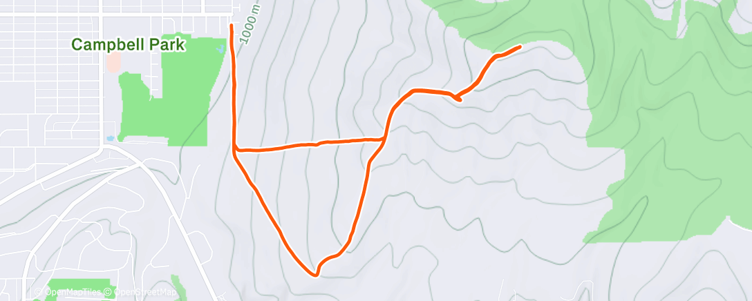 Map of the activity, Morning Hike