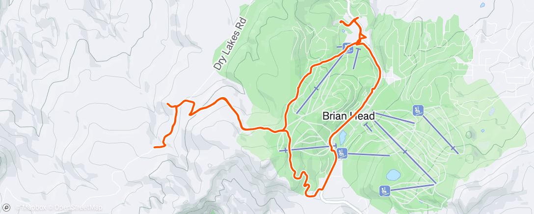 Map of the activity, Brian Head Fat Camp Gravel 101