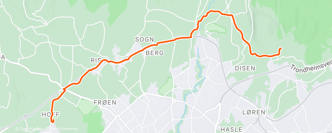 Map of the activity, Afternoon Ride