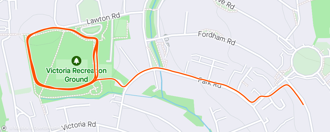 Map of the activity, London marathon -1. Last leg loosener with my manager