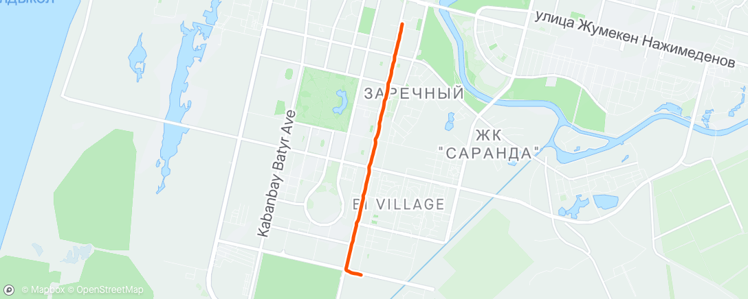 Mapa de la actividad (Вечерняя прогулка)