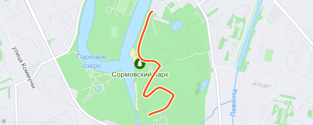Map of the activity, Morning Run