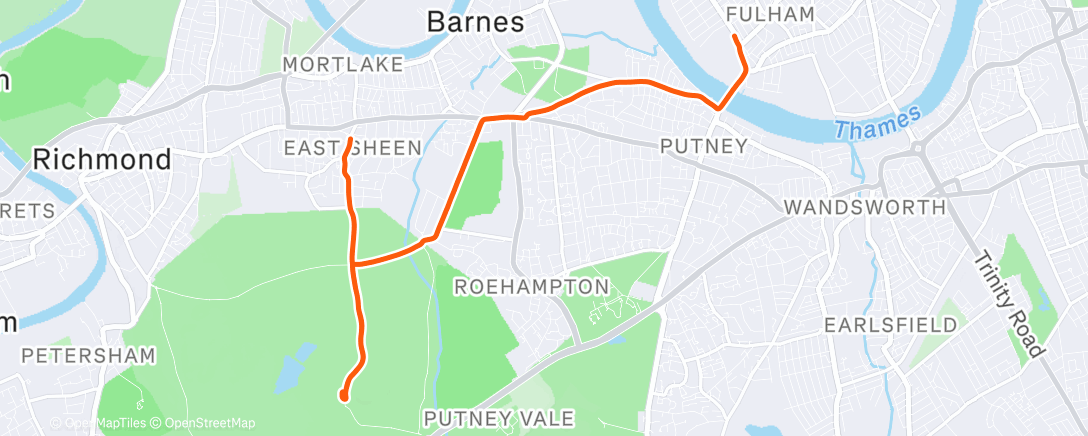 Mapa de la actividad (Morning Ride)