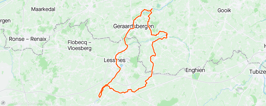 Map of the activity, Beentjes losrijden ☀️☀️☀️ #RicoveryRide
