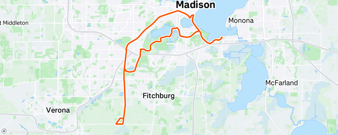 Map of the activity, Morning Ride