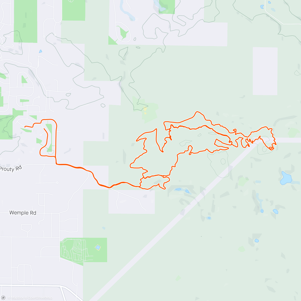 Map of the activity, 30 days of biking day 22