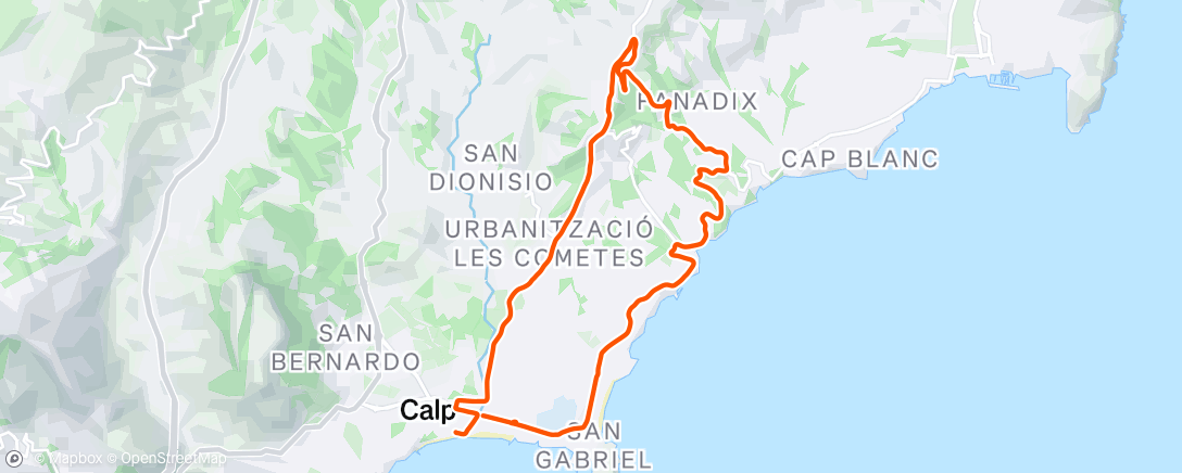 Map of the activity, Morning Ride