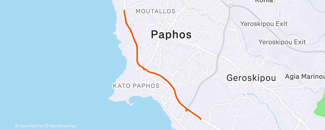 Map of the activity, Morning Run