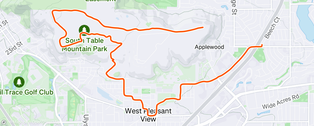 Map of the activity, Morning Run