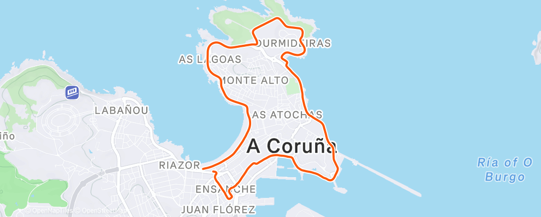 Карта физической активности (Carrera de mañana)