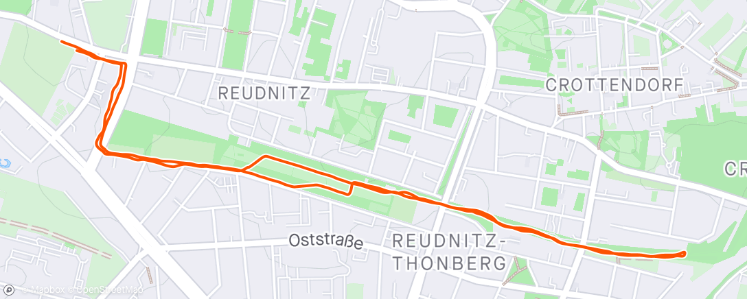 Map of the activity, Evening Run