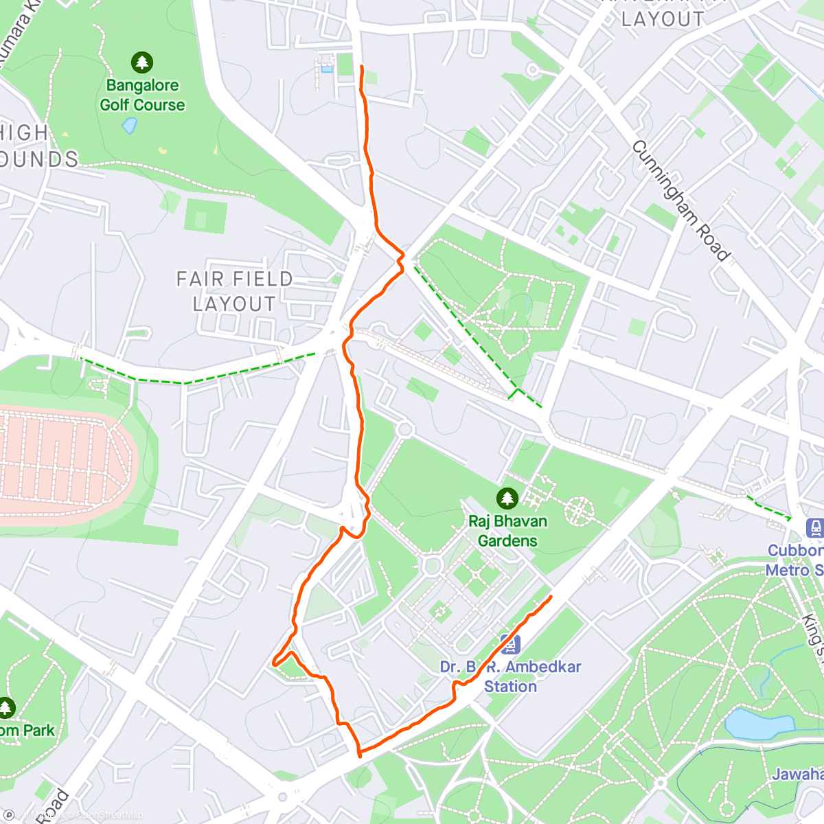 Map of the activity, Retour à l’hôtel