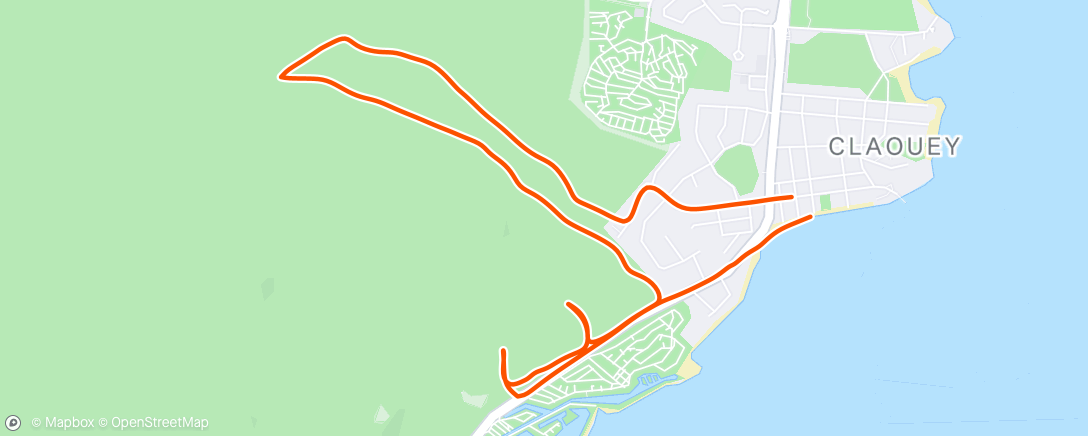Map of the activity, Course à pied le matin