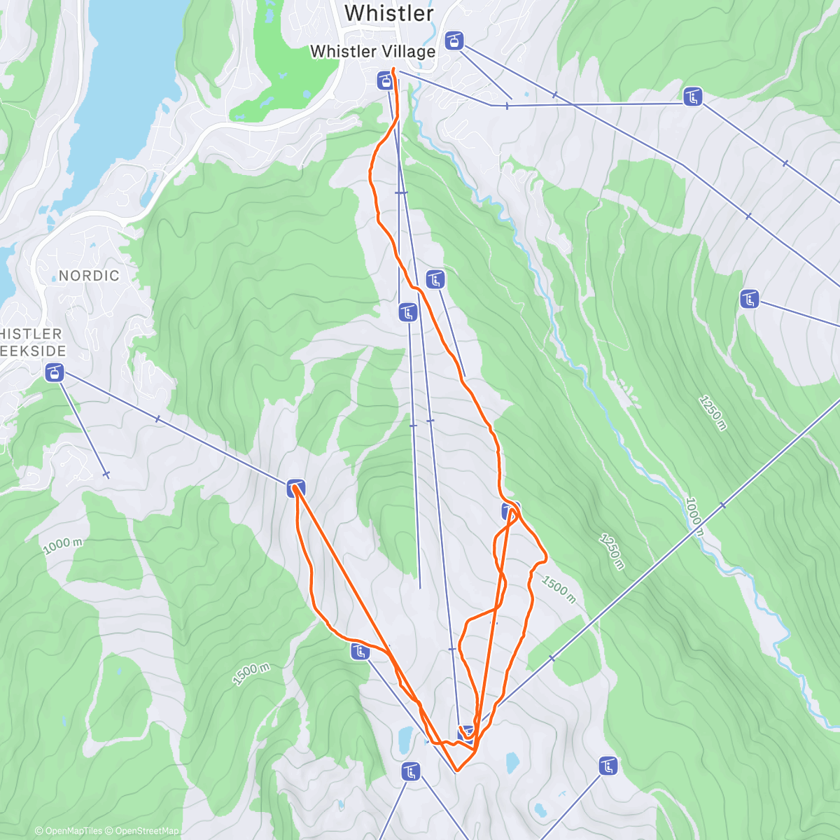 Map of the activity, Pow Pow 🏂
