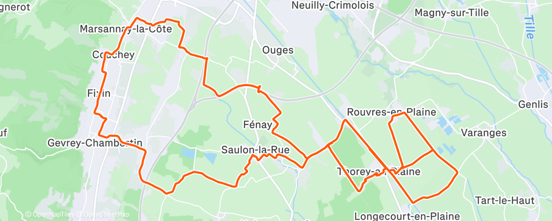 Карта физической активности (Afternoon Gravel Ride)