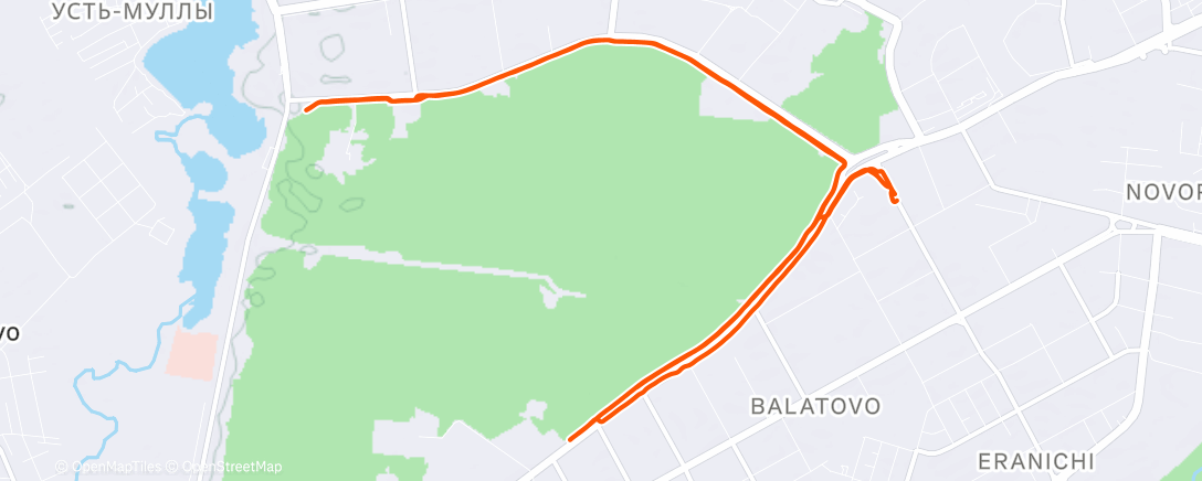 Map of the activity, Полуденный забег