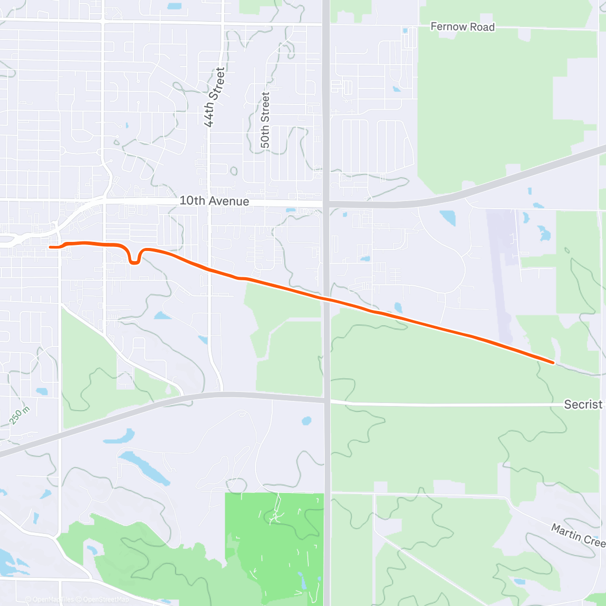 Map of the activity, Nostalgia Run