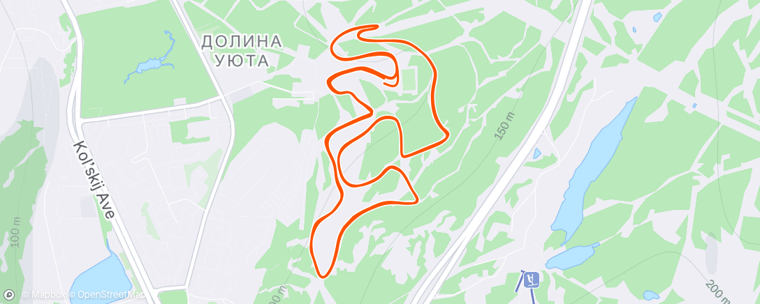Map of the activity, Afternoon Nordic Ski