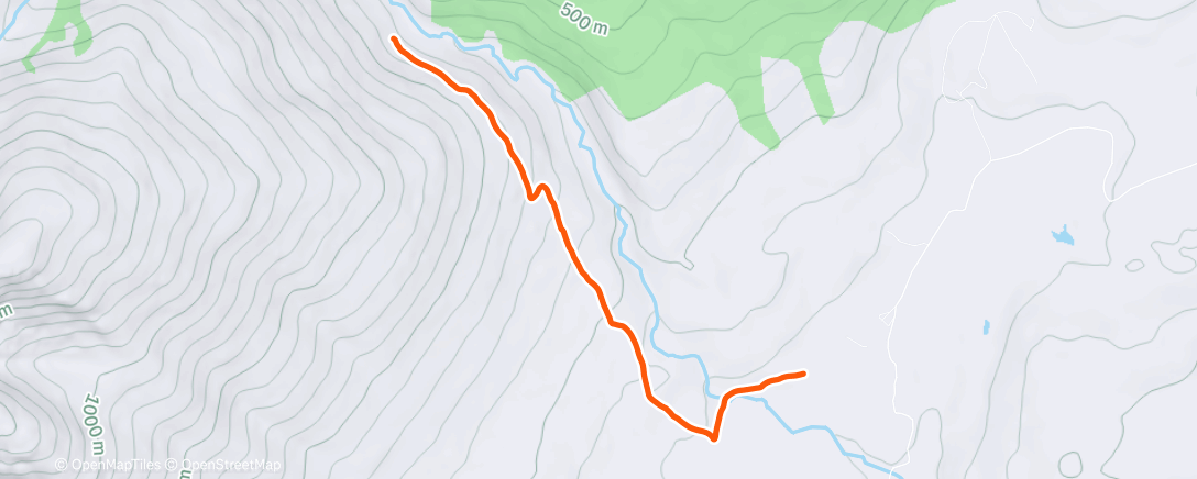 Map of the activity, Morning Hike