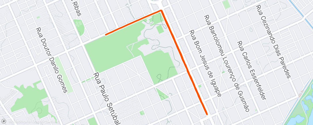 Map of the activity, Evening Run