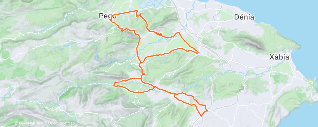 Map of the activity, Afternoon Ride
