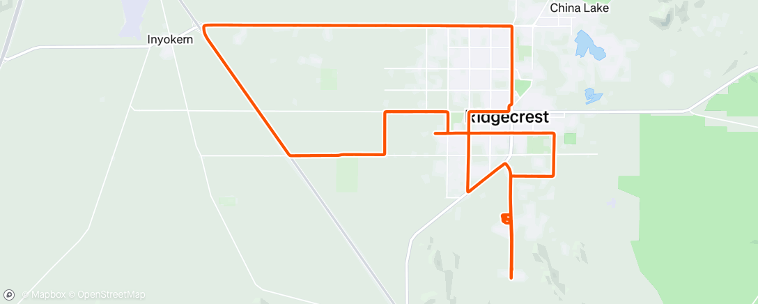Map of the activity, Ridgecrest