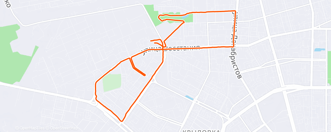 Карта физической активности (Afternoon Run)