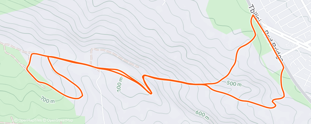 Map of the activity, Morning run