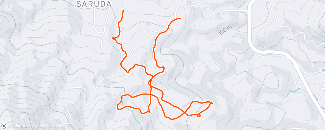 Map of the activity, Lunch Run