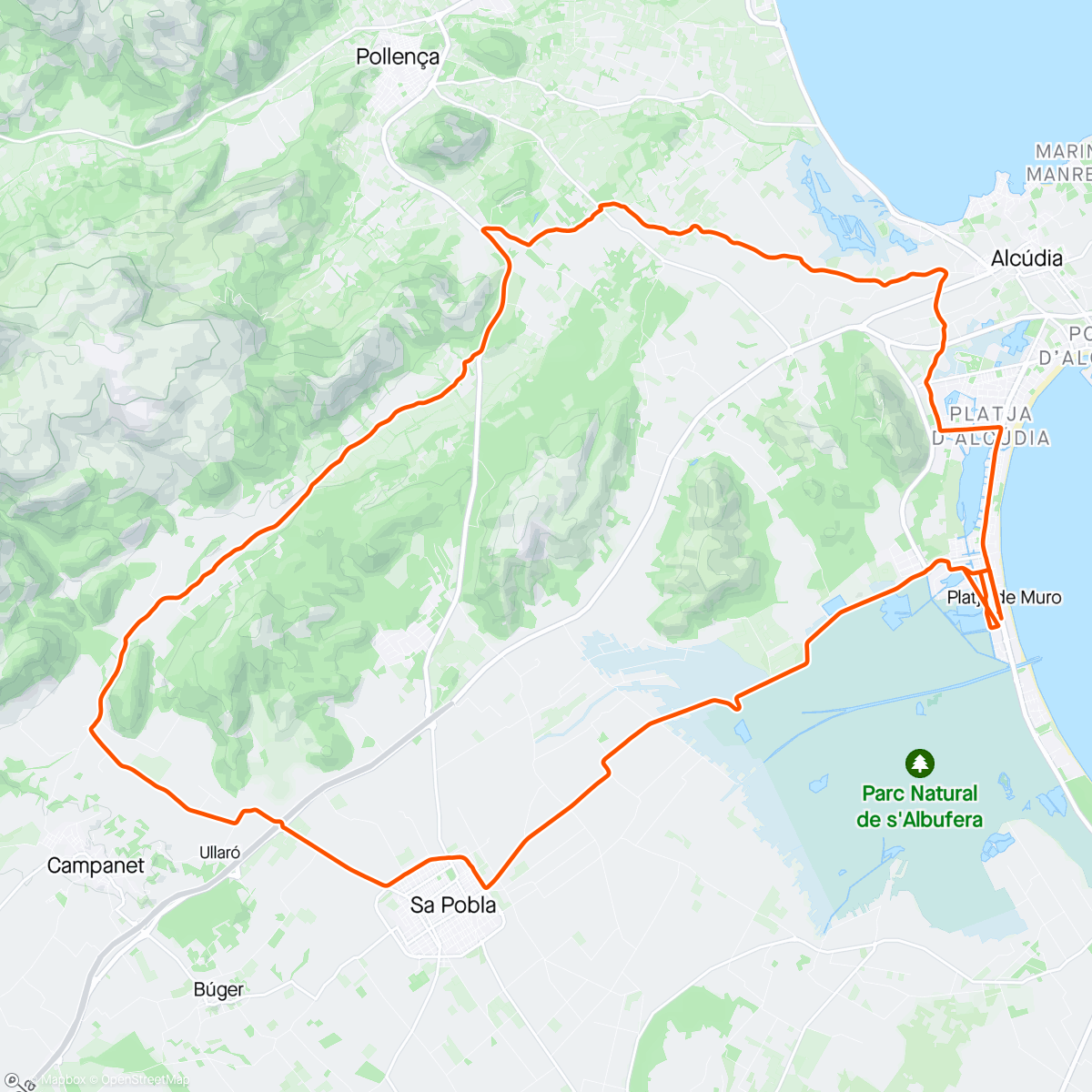 Map of the activity, Camí Cruise