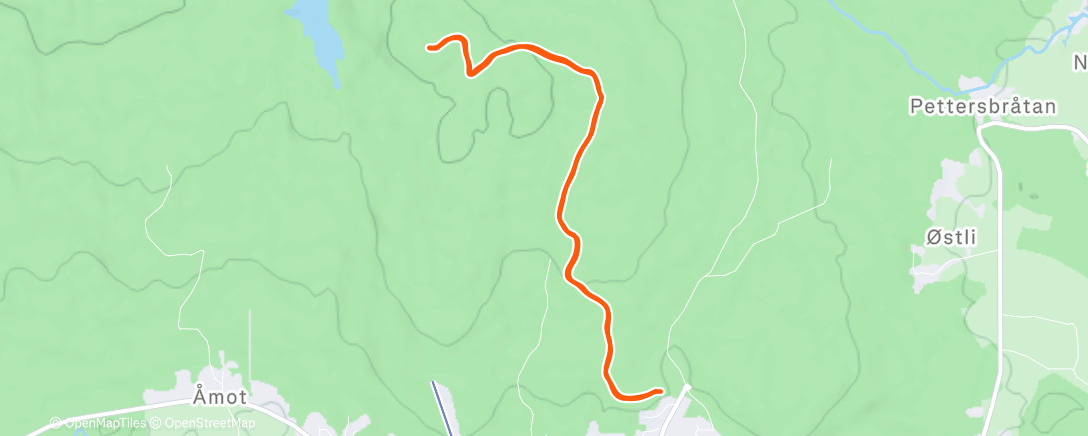 Map of the activity, Afternoon Hike