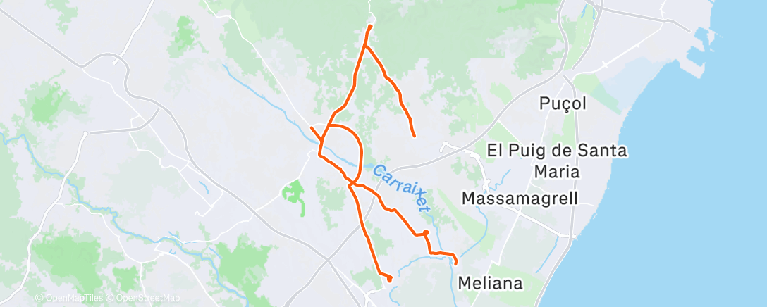 Карта физической активности (Morning Ride)